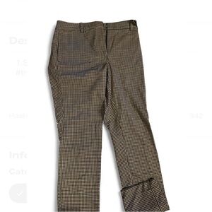 1. State Men's Black and Tan Checkered Dress Pants